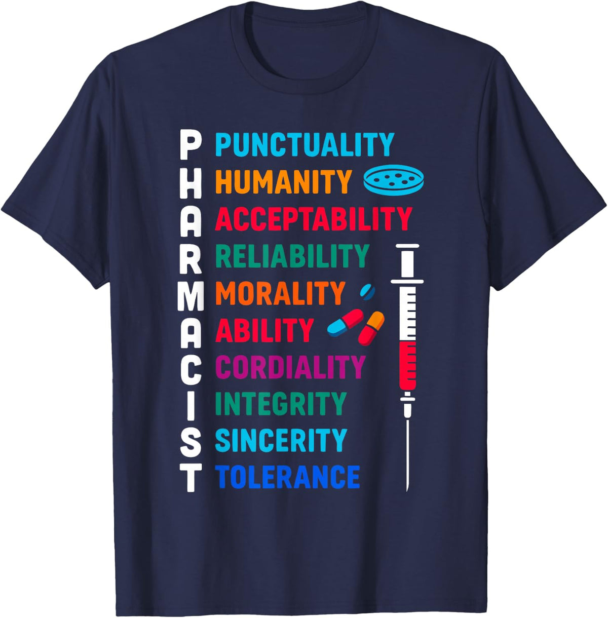 Pharmacist Quote Pharmacy Technician Pharmacy Student T-Shirt - Navy Blue