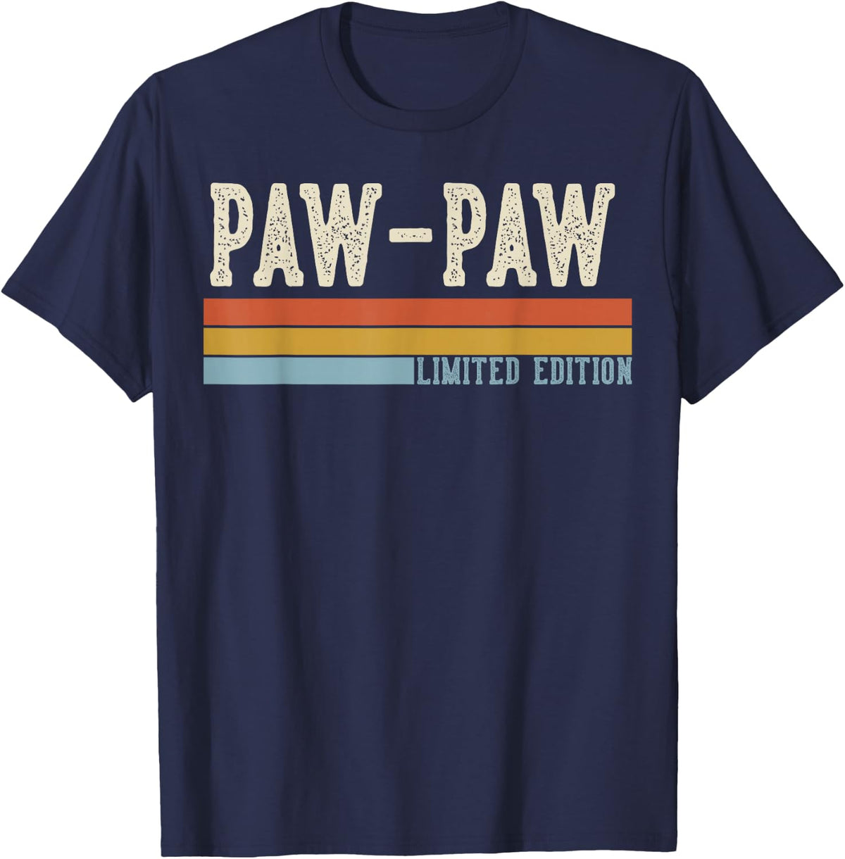 PAW-PAW Vintage Grandpa Retro Father's Day T-Shirt - Navy Blue
