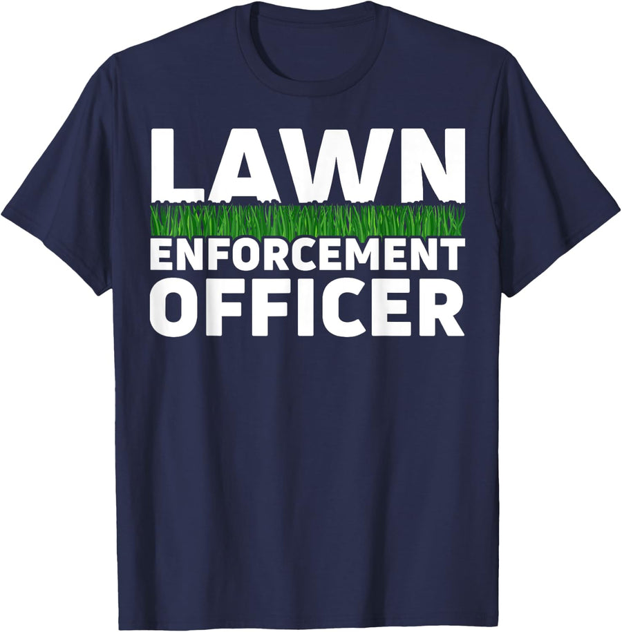 Lawn Enforcement Officer T-Shirt - Navy Blue