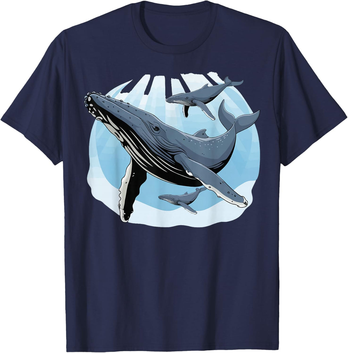 Humpback Whale T-Shirt - Navy Blue