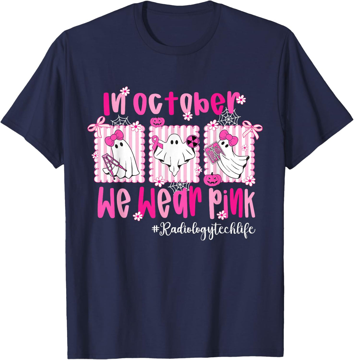 Breast Cancer T-Shirt - Navy Blue