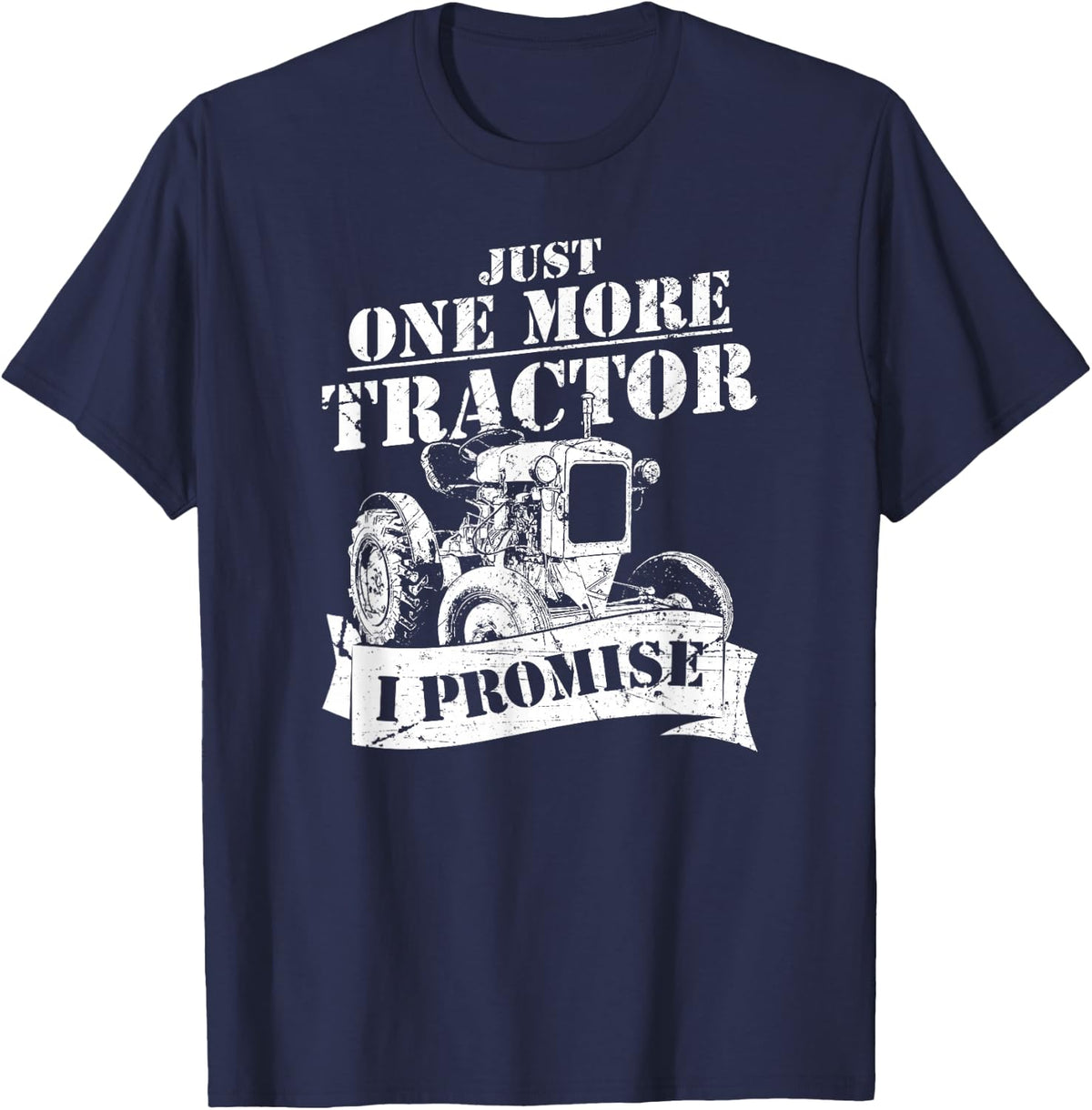 Just one more tractor - Funny farmer T-Shirt - Navy Blue