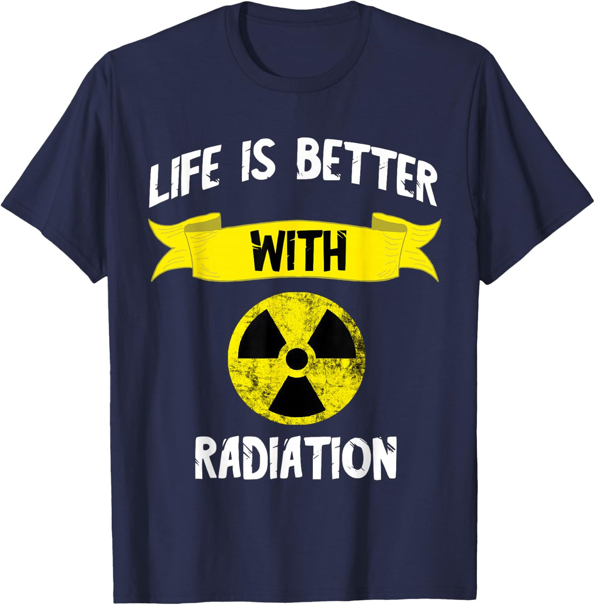 Radioactivity Radiology Nuclear Symbol X-rays T-Shirt - Navy Blue