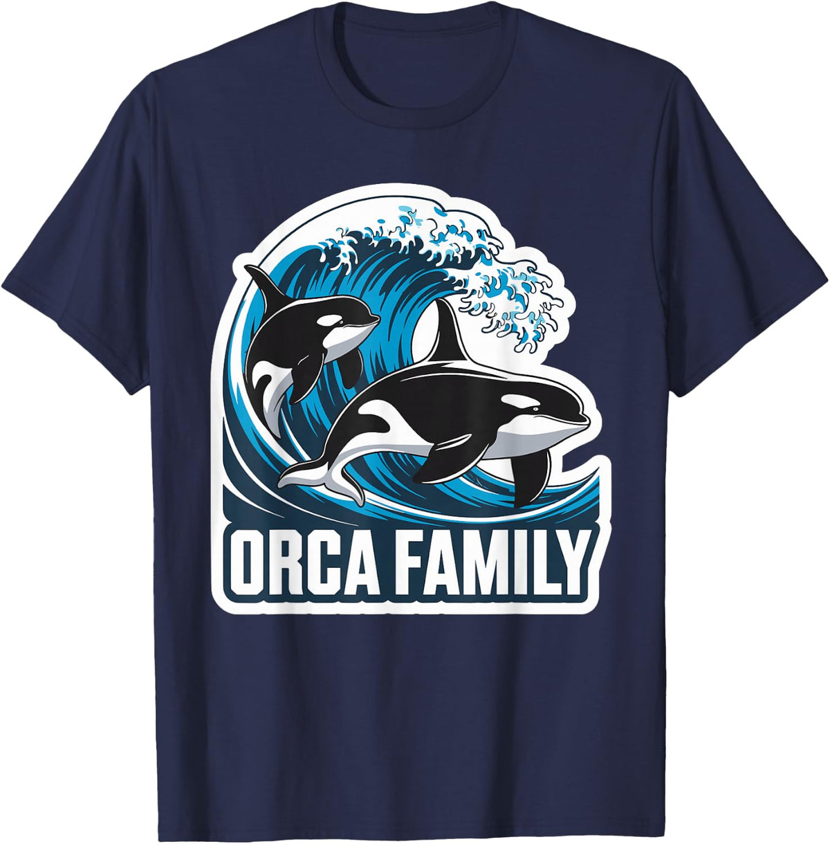 Orca Whale Ocean Animal Lover ORCA T-Shirt - Navy Blue
