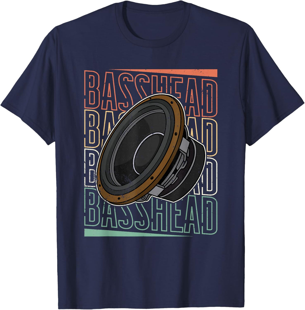Subwoofer Sound Engineer Audio Synthesizer Music Mixer T-Shirt - Navy Blue
