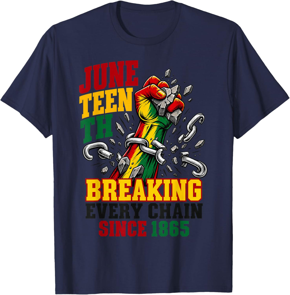 Pan-African Freedom T-Shirt - Navy Blue
