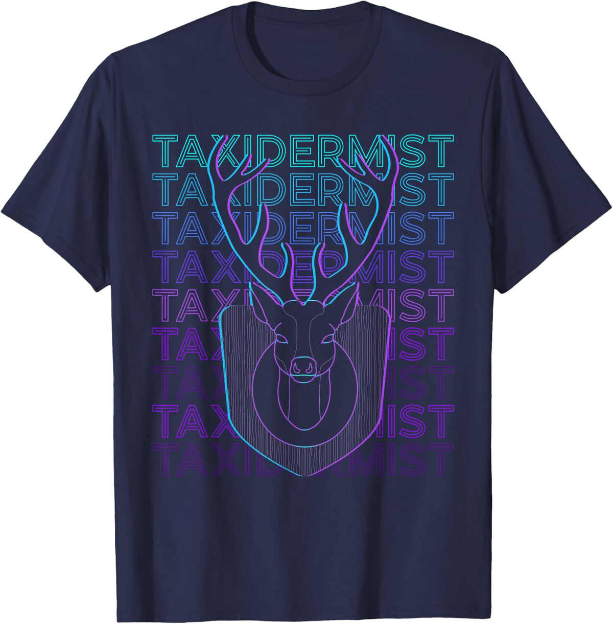 Taxidermist Taxidermiy Retro T-Shirt - Navy Blue