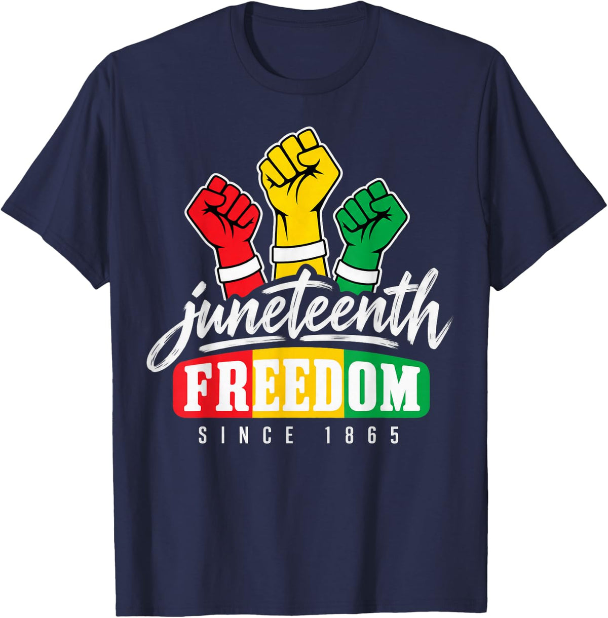 Pan African Flag 1865 T-Shirt - Navy Blue