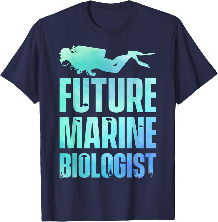 Future Marine Biologist Biology Ocean Science Student Men T-Shirt - Navy Blue