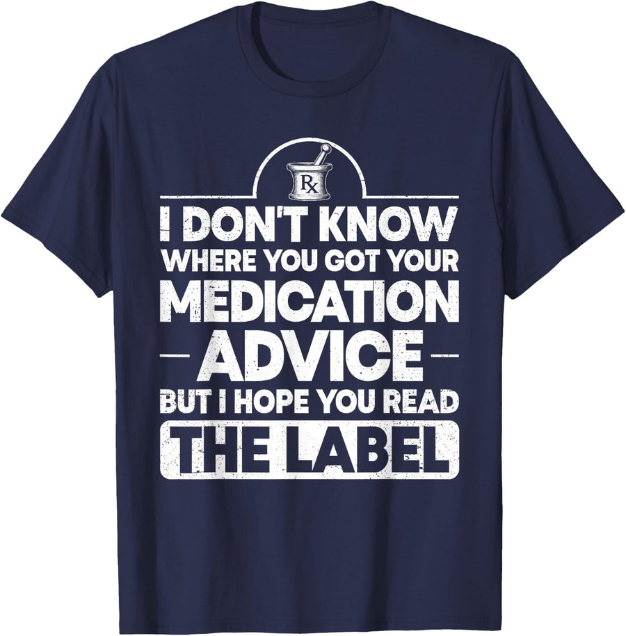 Funny Pharmacist Pharmacy tech T-Shirt - Navy Blue
