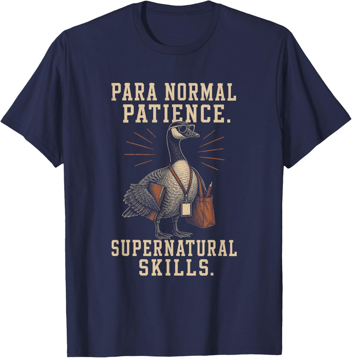 para Normal Patience Supernatural Skills Paraprofessional T-Shirt - Navy Blue