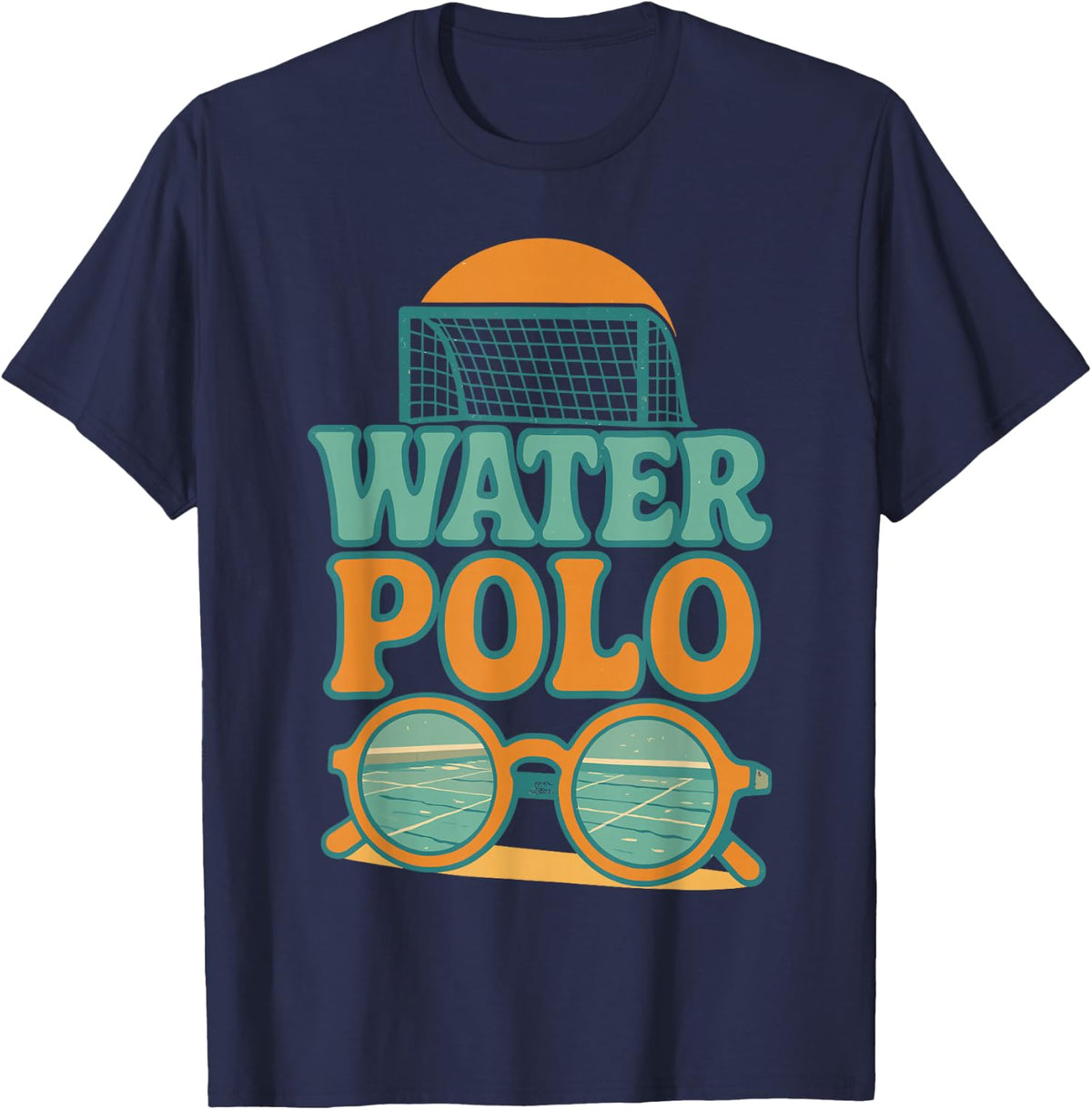 Water Polo Goggles T-Shirt - Navy Blue