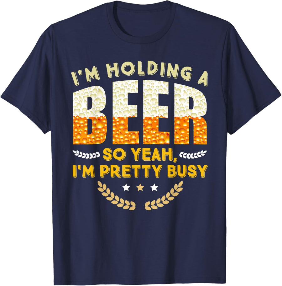 Craft Beer Shirt Drinking Party Funny Drink Gift Novelty T-Shirt - Navy Blue