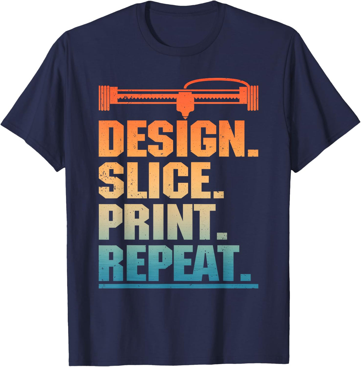 3D Printing Art for Men Women 3D Printer Lover 3D Printing T-Shirt - Navy Blue