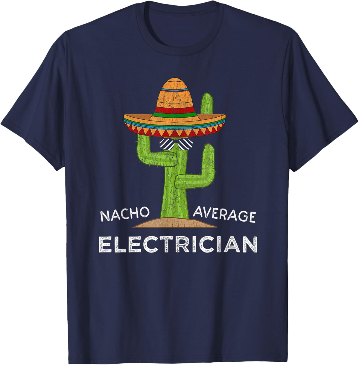 Funny Electrician Electrical Worker T-Shirt - Navy Blue