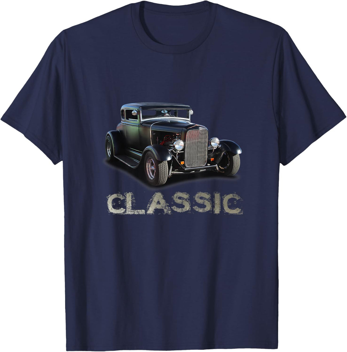 1932 American Classic Hot Rod T-Shirt - Navy Blue