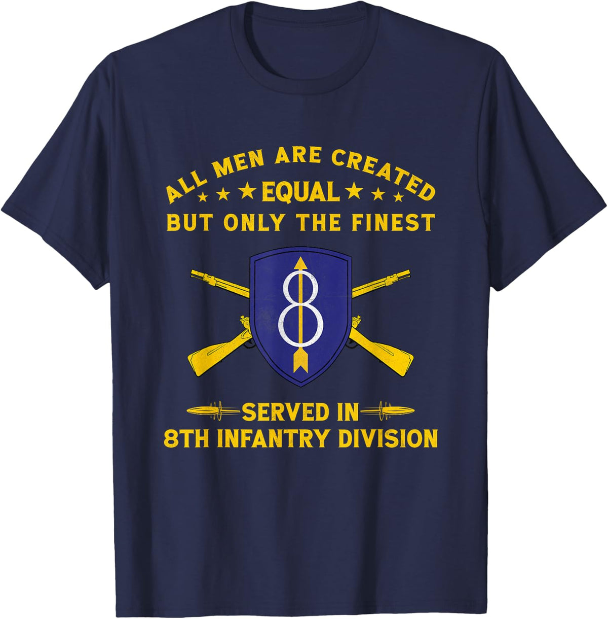 8th Infantry Division Veteran Bad Kreuznach Germany Gift Tee T-Shirt - Navy Blue
