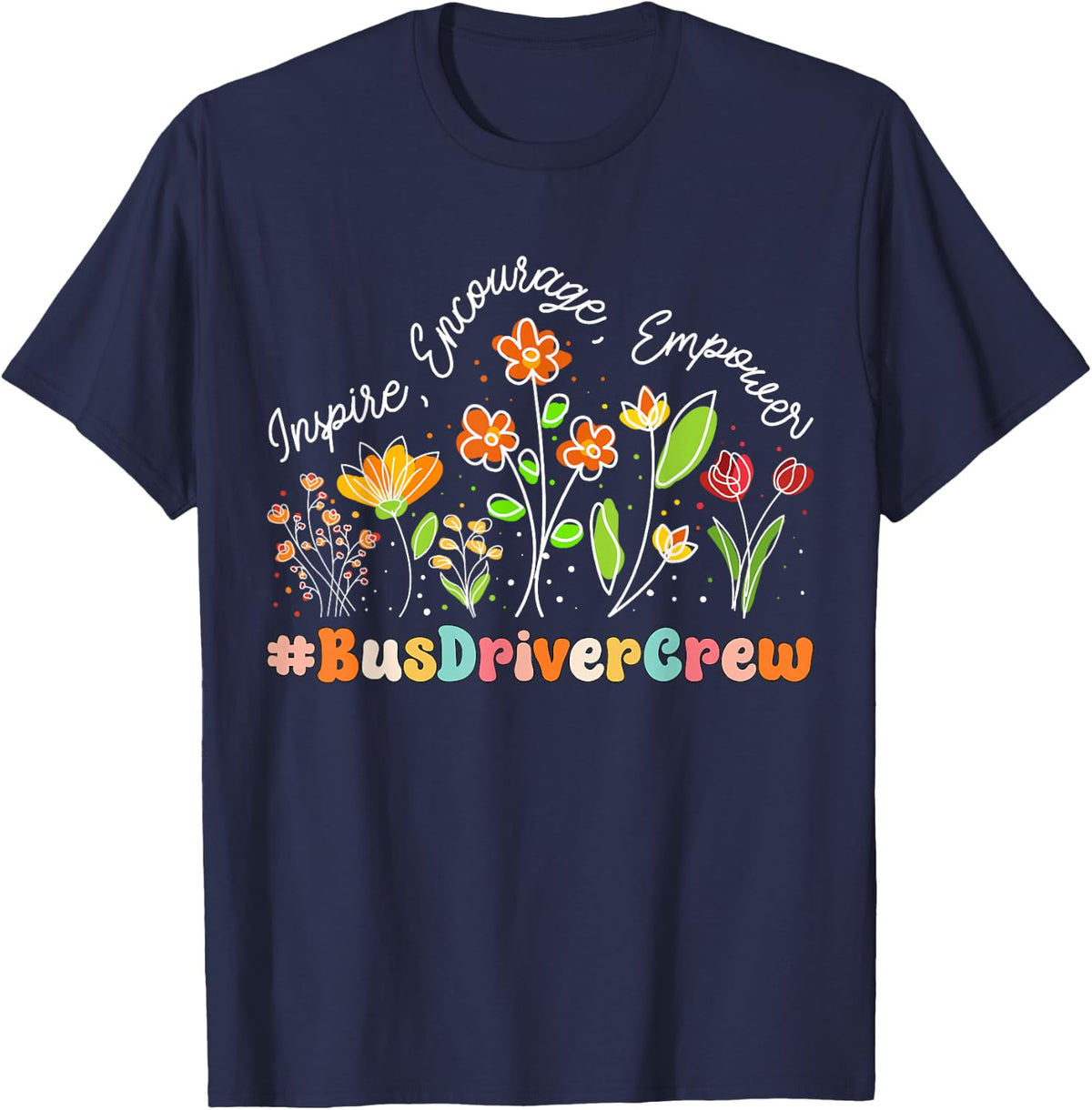 Bus Driver Crew Appreciation Week Teacher Back to School T-Shirt - Navy Blue