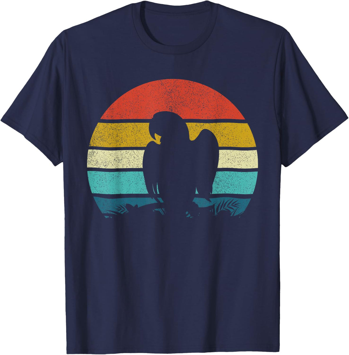 Retro Parrot T-Shirt - Navy Blue