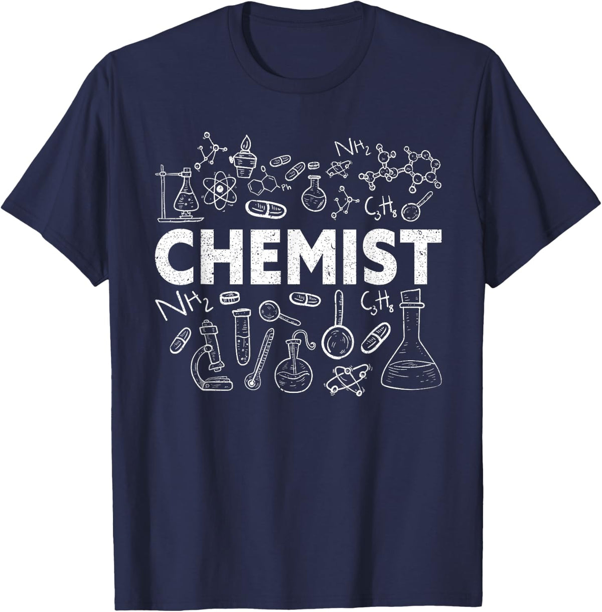 Chemist | Chemist Science Chemistry T-Shirt - Navy Blue