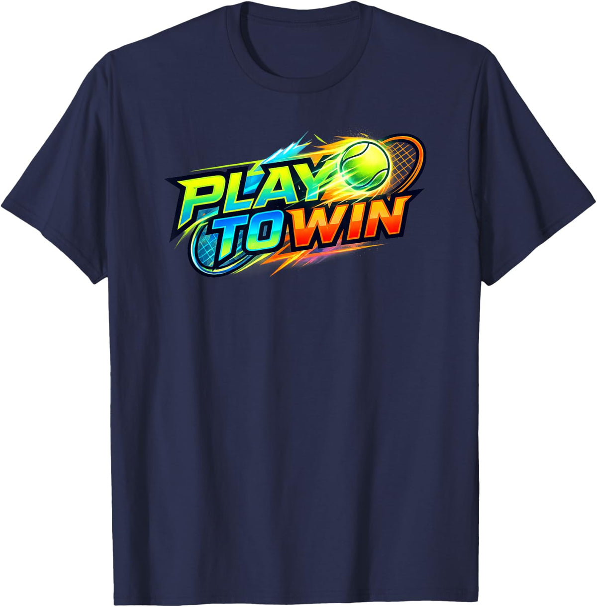 Tennis Clothes Sport Player Quote Design for Training T-Shirt - Navy Blue