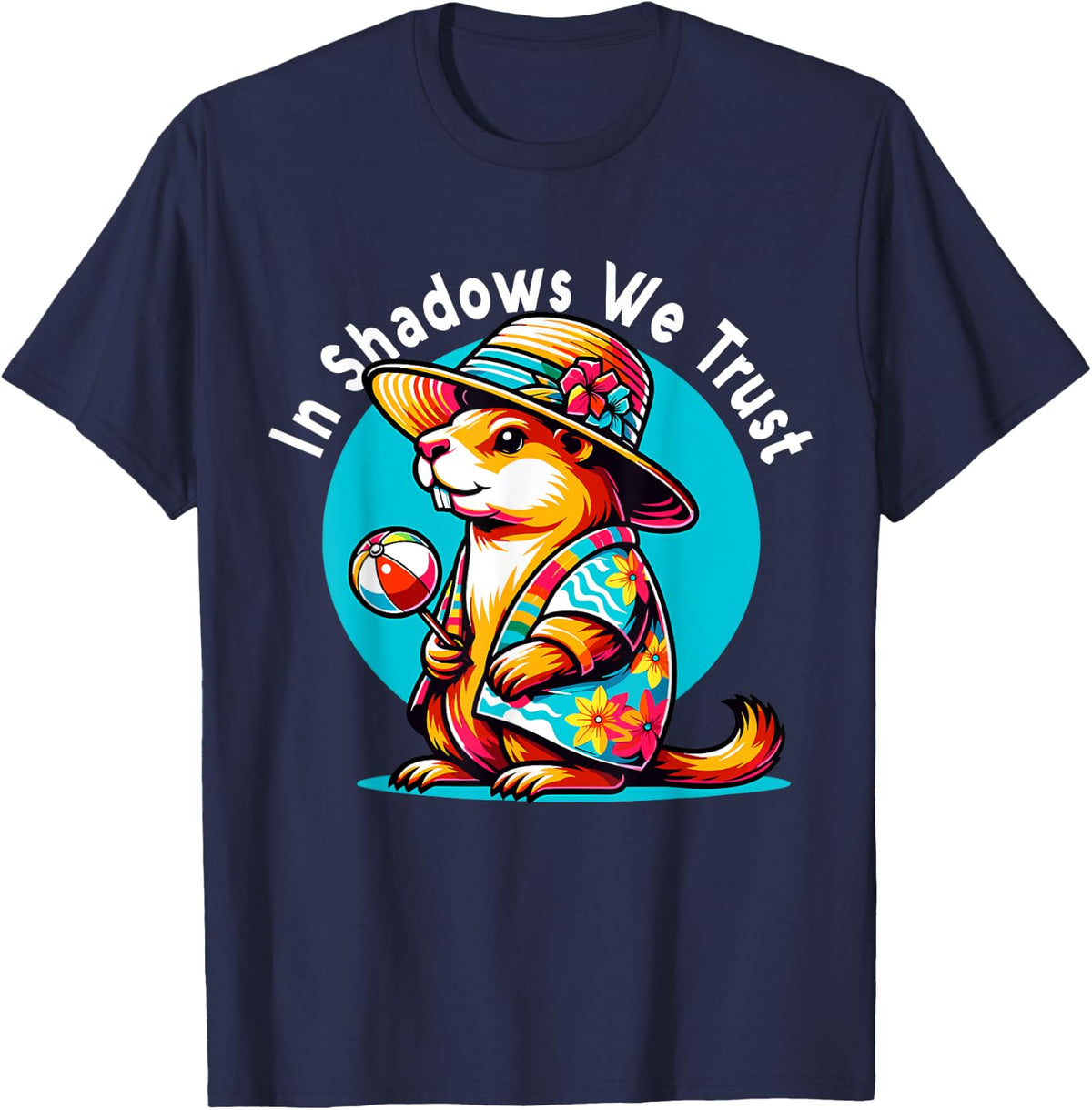 In Shadows We Trust Groundhog Day T-Shirt - Navy Blue