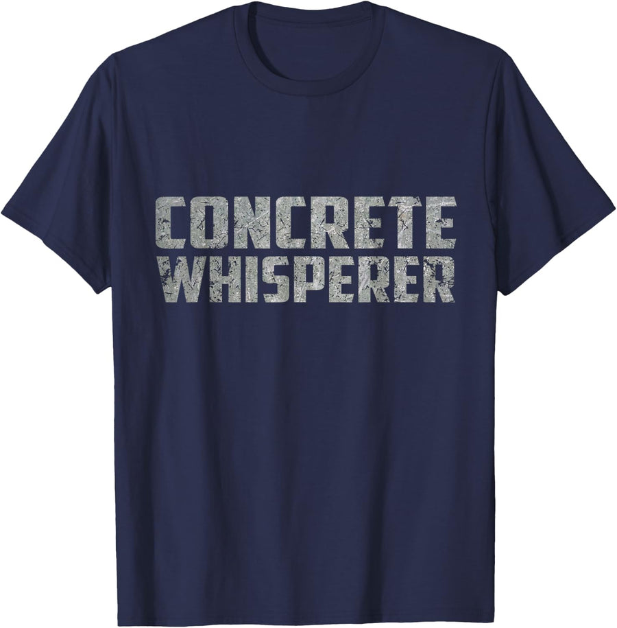 Construction Concrete Whisperer For Excavator Constructor T-Shirt - Navy Blue