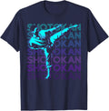 Shotokan Karate Japanese Martial Arts Retro T-Shirt - Navy Blue