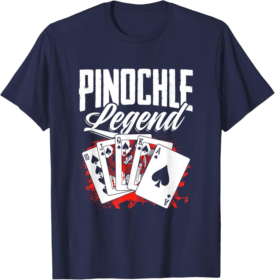 Pinochle Legend - Funny Pinochle Card Game Pinochle T-Shirt - Navy Blue