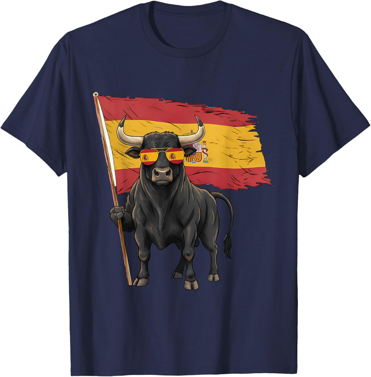Espana Spain Flag Spanish Flag Spanish Pride T-Shirt - Navy Blue