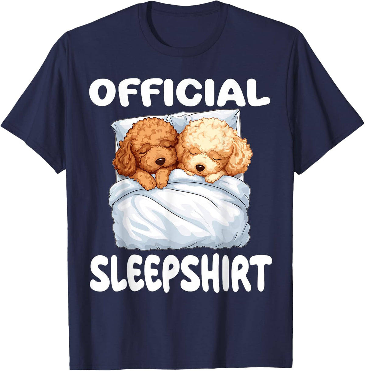 Toy Poodle Dog Official Sleepshirt Pajamas Nightgown T-Shirt - Navy Blue