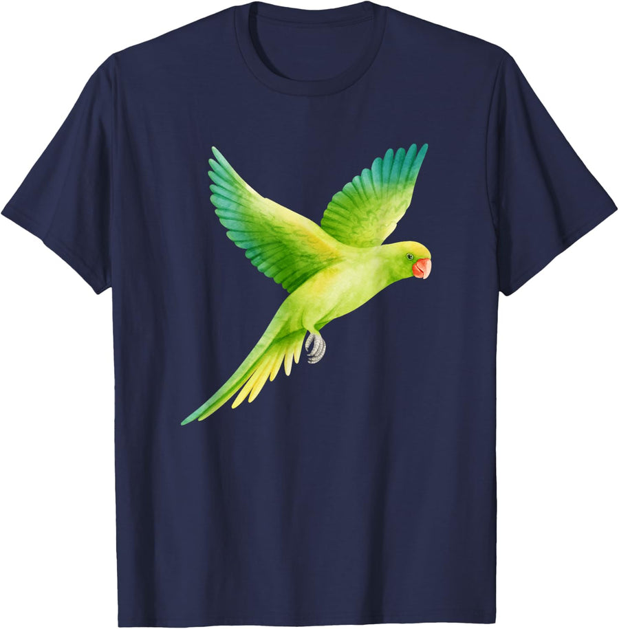 Flying Parrot Bird Owner Gift for Men Women Kids Boys Girls T-Shirt - Navy Blue