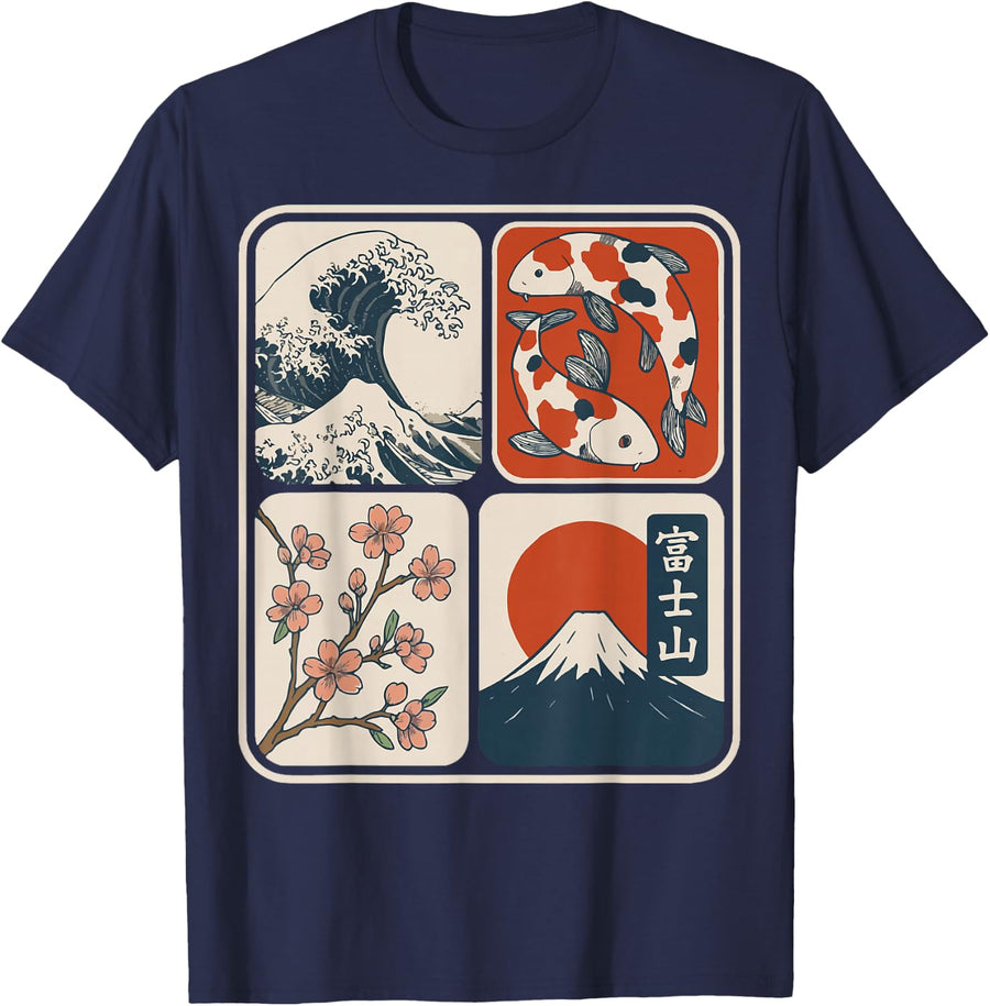 Japanese Art Japan T-Shirt - Navy Blue