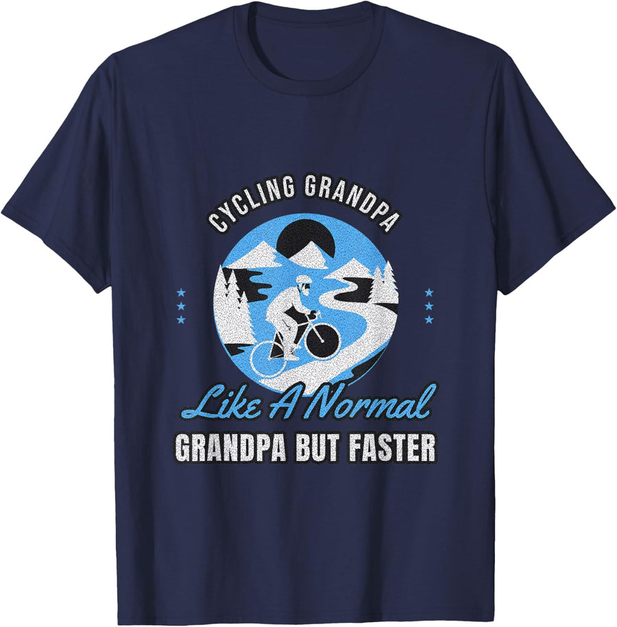 Mountain Biking Bike Lover Cycling Humor Road Bike Cyclist T-Shirt - Navy Blue