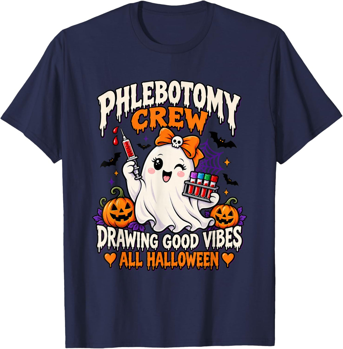 Pharmacist Halloween Dispensing After Dark T-Shirt - Navy Blue