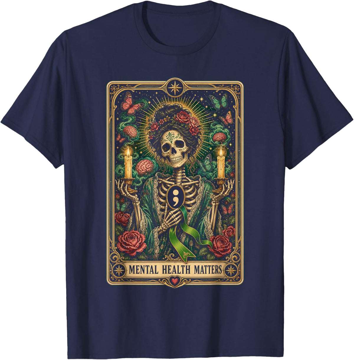 Mental Health Matters | End The Stigma T-Shirt - Navy Blue