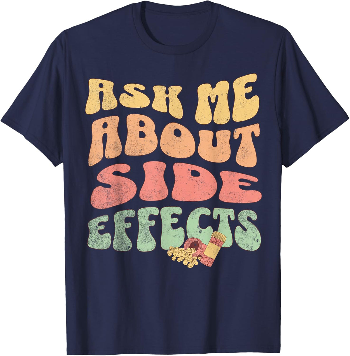 Funny Pharmacist Prescription Medication Humor T-Shirt - Navy Blue