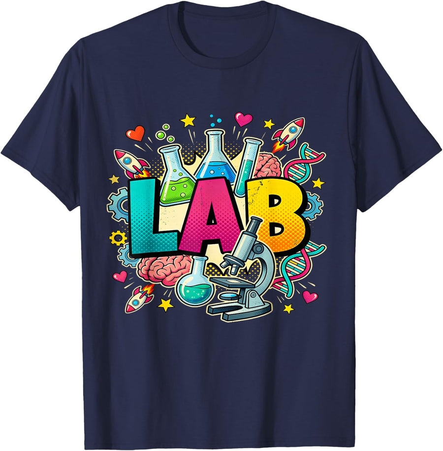 Lab Week 2026 Tech Laboratory Scientist T-Shirt Tee for Medical Lab Professionals - Navy Blue