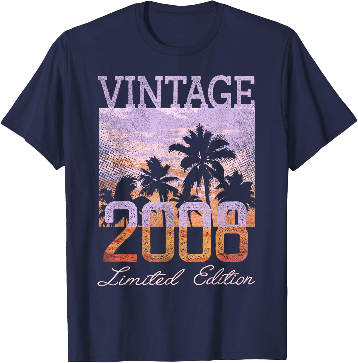 Vintage 2008 Limited Edition 18th Birthday 18 Year Old Gifts T-Shirt - Navy Blue