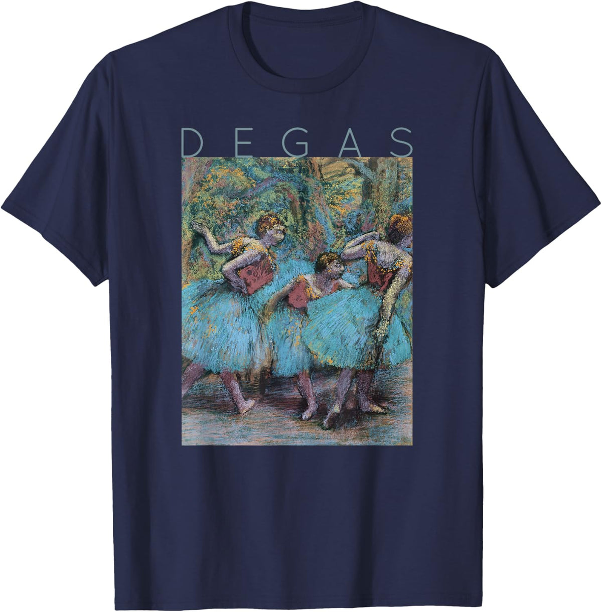 Edgar Degas Dancer for Artist and Ballerina T-Shirt - Navy Blue