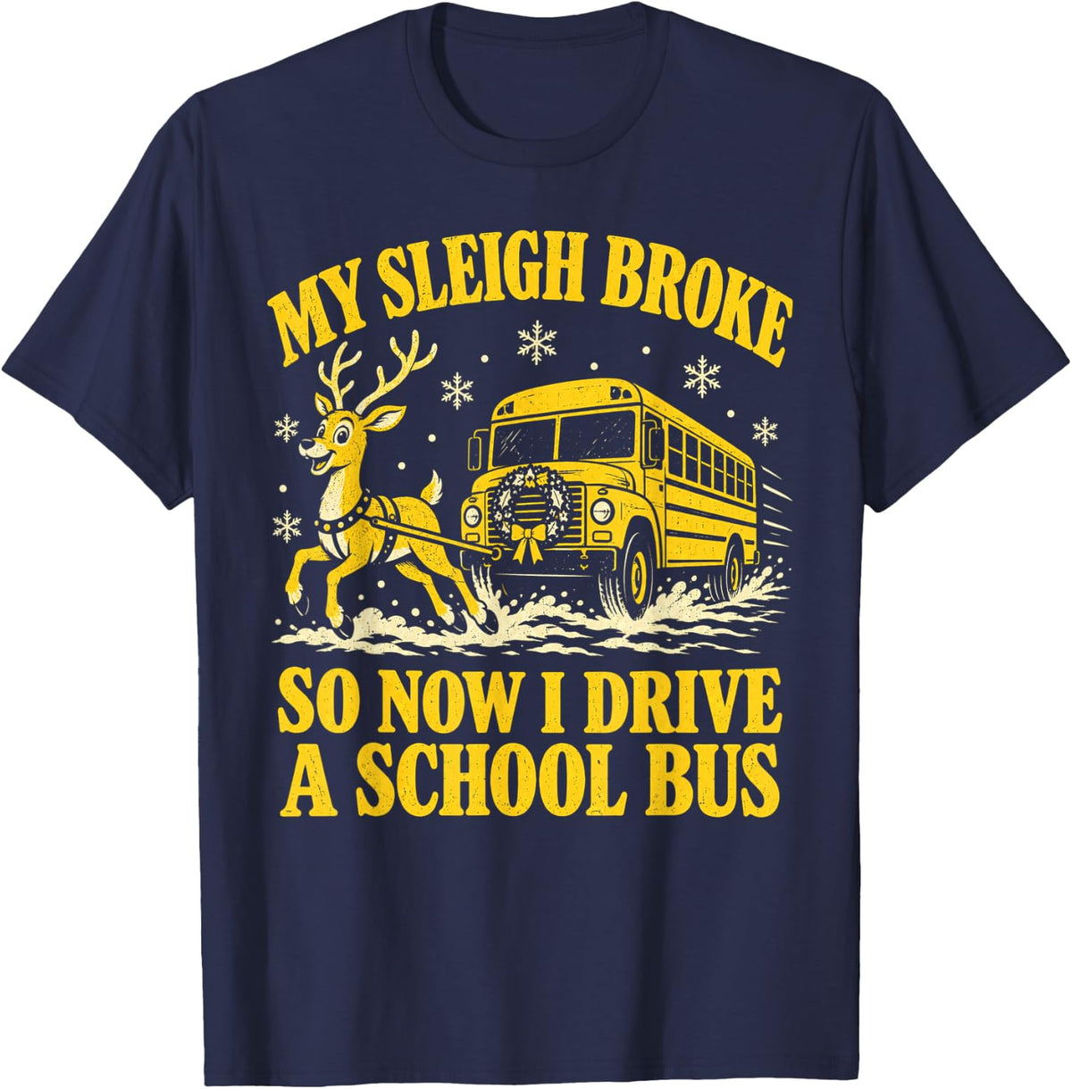 School Bus Driver T-Shirt - Navy Blue