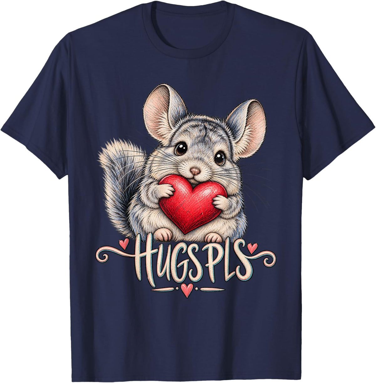 Chinchilla Mom Cute T-Shirt - Navy Blue