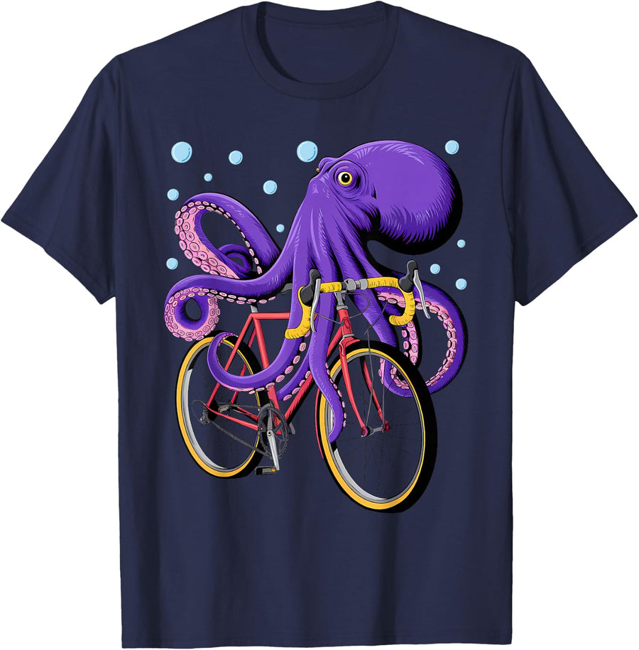 Cute Octopus For Men Women Kids Sea Creature Octopus Lover T-Shirt - Navy Blue