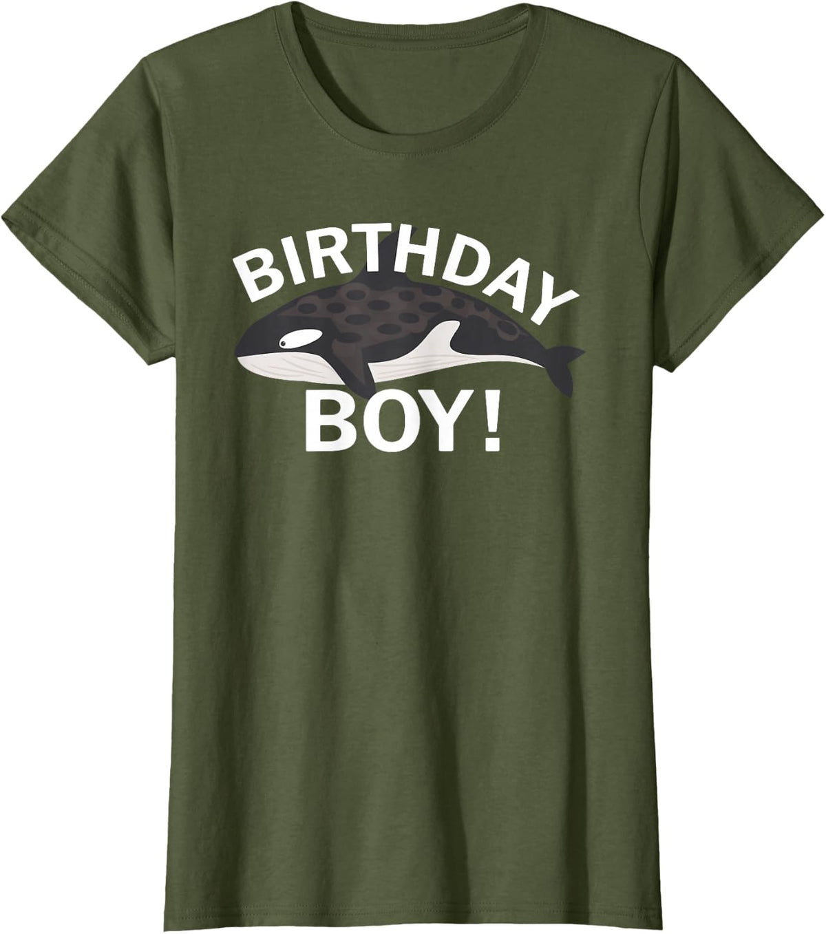 Birthday Boy Killer Whale Orca T-Shirt T-Shirt - Olive Green