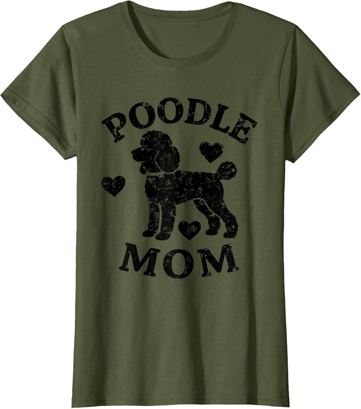 Funny Poodle Mom T-Shirt - Olive Green
