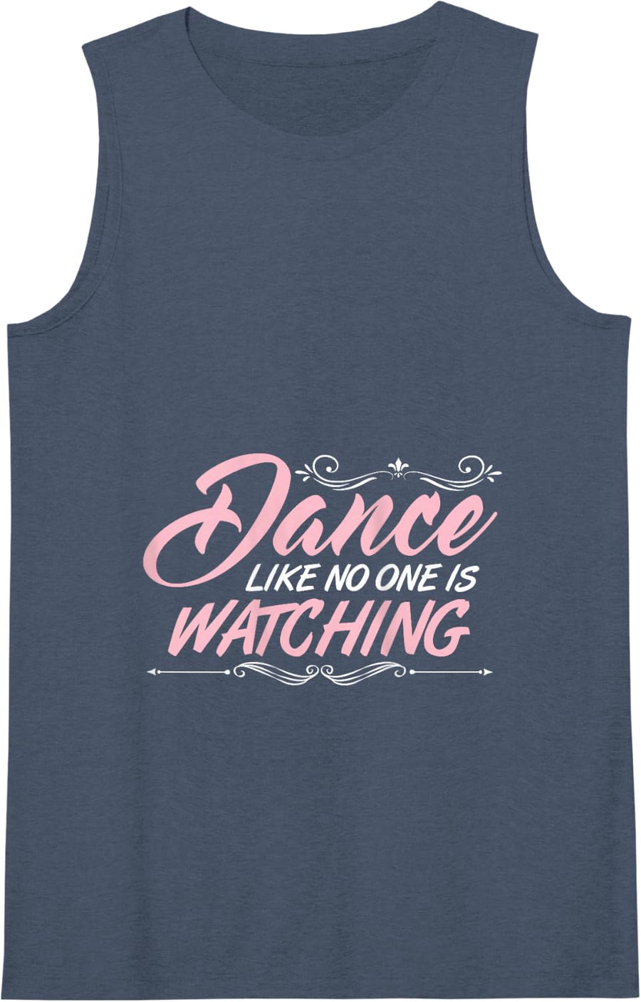 Womens Dance Like No One is Watching Dance Class Tact Dancer Gift Tank Top - Navy Blue