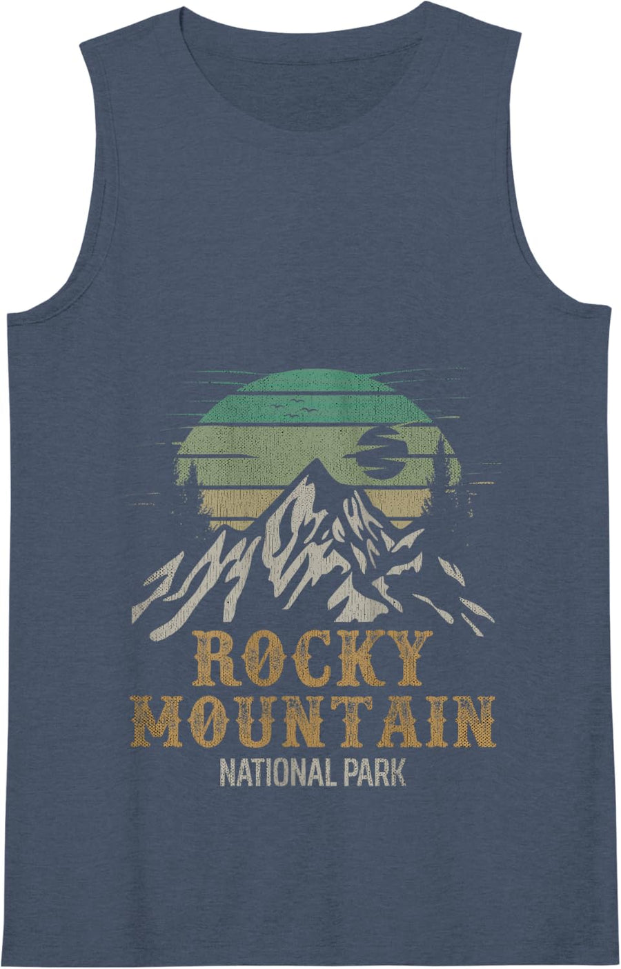 Womens Rocky Mountain National Park Merchandise Rocky Mt. Souvenir Tank Top - Navy Blue