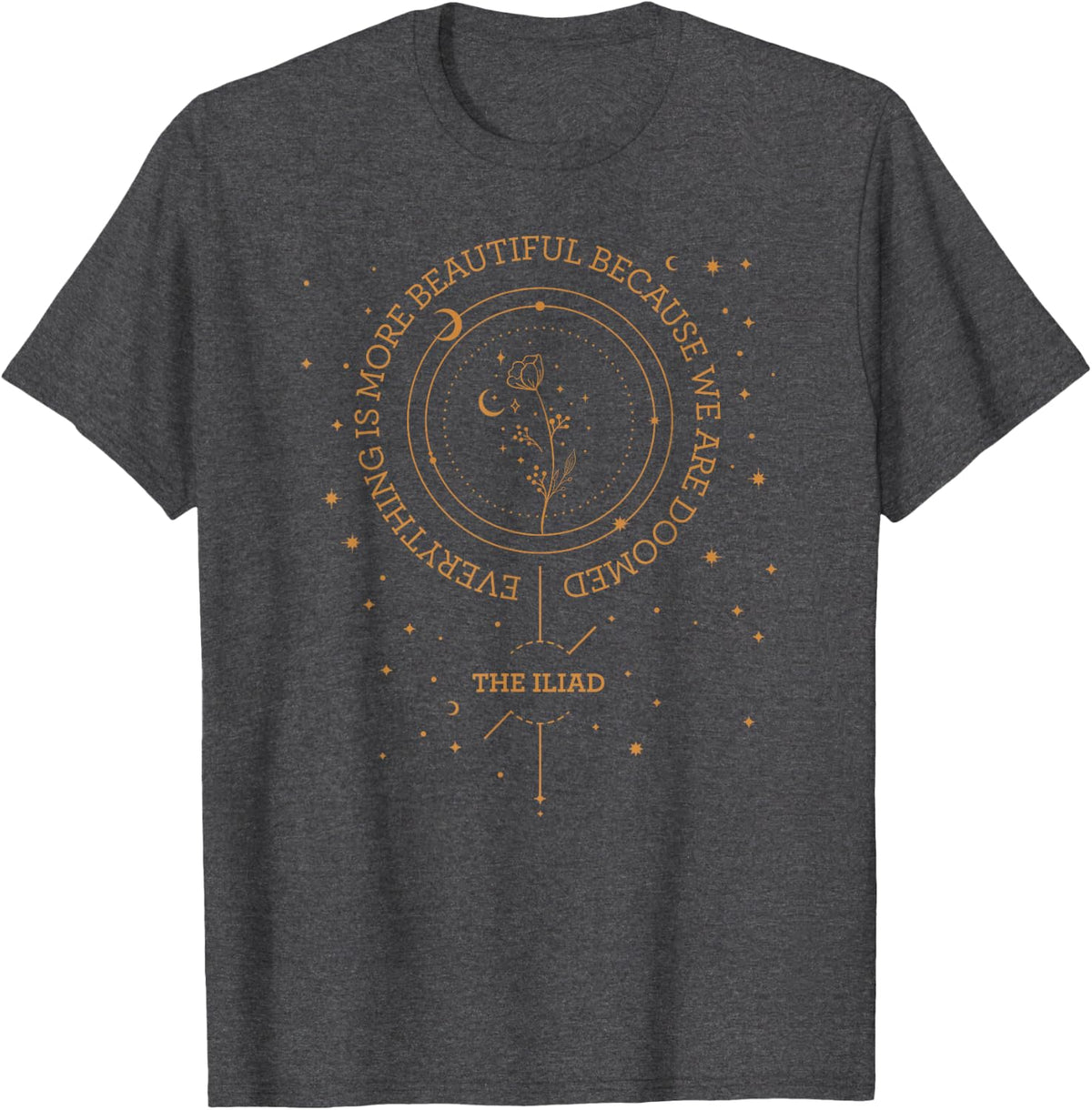 Outfitters Ave. The Iliad - Homer Greek Mythology T-Shirt - Dark Heather Grey