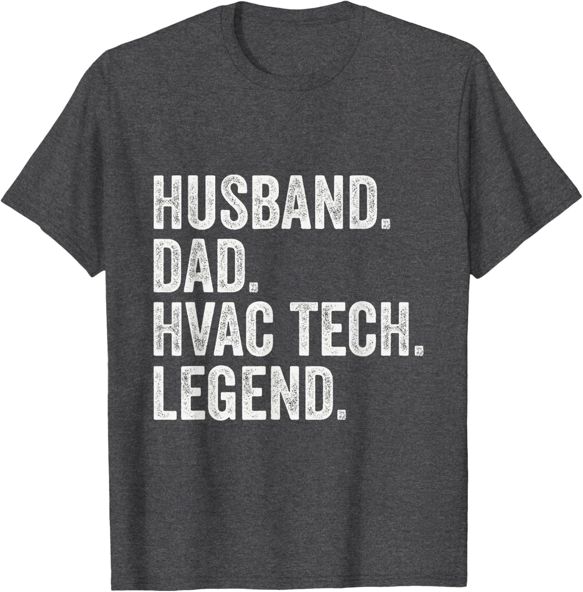 Husband Dad HVAC Tech Legend Retro Vintage T-Shirt - Dark Heather Grey