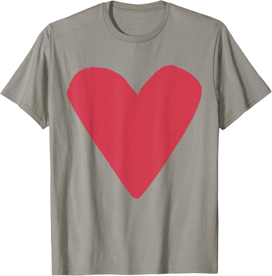Red Heart Grey T-Shirt - Slate Grey